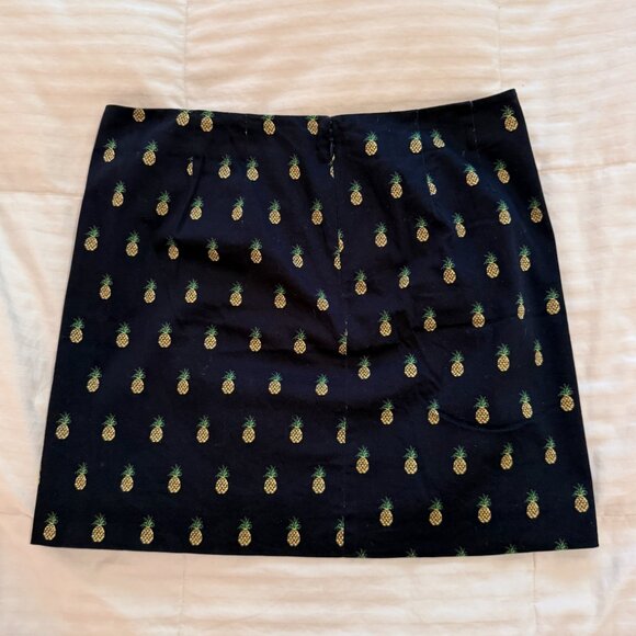 JCrew Navy Pineapple Mini Skirt Size 6 - Picture 2 of 4